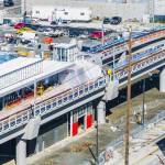 Kent Des Moines Station, looking to the northwest, for the light rail extension from SeaTac to Federal Way, scheduled to open in 2026. COURTESY PHOTO, City of Kent