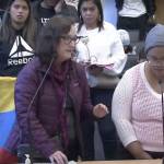 Several Venezuelan migrants staying at a Kent hotel ask the Seattle City Council Jan. 30 for funds so they are not evicted. Screenshot via Seattle City Council