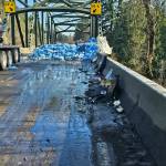 The scene of the semi-truck collision posted at 11:17 a.m. (Courtesy of Washington State Department of Transportation.)