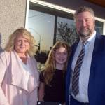 From left to right: Mayor Dana Ralph, Robert Iddins daughter, and Robert Iddins.