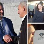 From left to lower right: Robert Iddins and local business owner, Randy Service, Paralegals: Carmel Vieira and Starsha McLennan, Custom cookies by Miriams Flour Shop.
