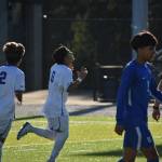 Johnny Chino-Lopez points to the sky after scoring the first goal of the game. Ben Ray / The Reporter