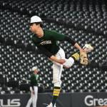 Dominic DesMarais pitches at T-Mobile Park against Lake Washington. Ben Ray / The Reporter