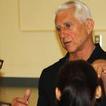 Former King County Sheriff Dave Reichert answers questions from students April 23 at Kent-Meridian High School about the Green River Killer case. STEVE HUNTER, Kent Reporter