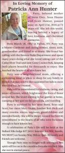 Patricia Ann Hunter | Obituary