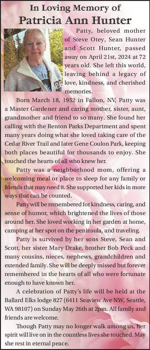 Patricia Ann Hunter | Obituary