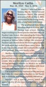 Merilyn Catlin | Obituary