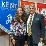 Kent School Board President Meghin Margel and Superintendent Israel Vela. COURTESY FILE PHOTO, Kent School District