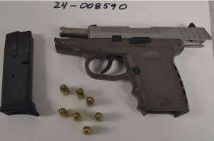 A firearm retrieved from the suspects vehicle. Photo courtesy of Washington State Patrol