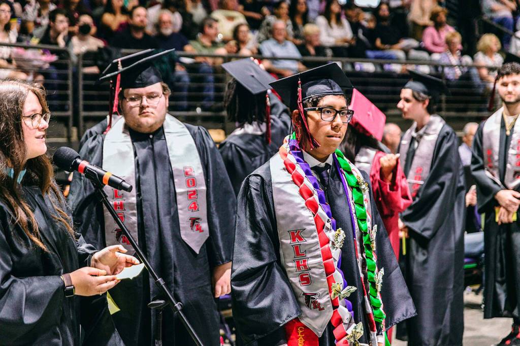 Kentlake High School Class of 2024 at the ShoWare Center. COURTESY PHOTO, Kent School District