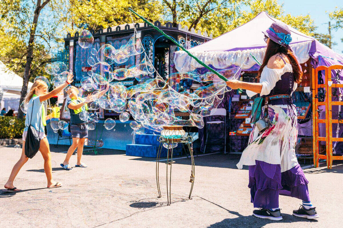 Children enjoy bubbles at the 2023 Kent Cornucopia Days. This years festival is July 12-14 in downtown Kent. COURTESY FILE PHOTO, City of Kent