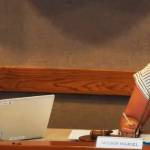 Donald Cook, left, and President Meghin Margel were the only Kent School Board members present at a July 10 meeting. Two members joined by phone and a fifth member was ill. SCREENSHOT, Kent School District video