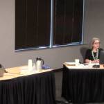 Federal Way Police Department Officer Charles Hinkle and Inquest Program Manager Marcine Anderson. (Screenshot)