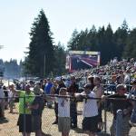 Fans packed the stands on Friday evening, July 19, in anticipation of the night races at Pacific Raceways. Ben Ray / The Reporter