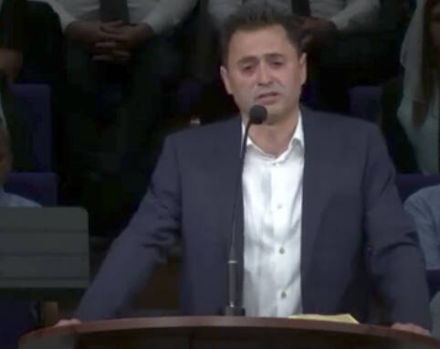 Oleg Stavkovy, the father of Matthiew, talks about losing his son to a fatal shooting. SCREENSHOT, Bread of Life Church