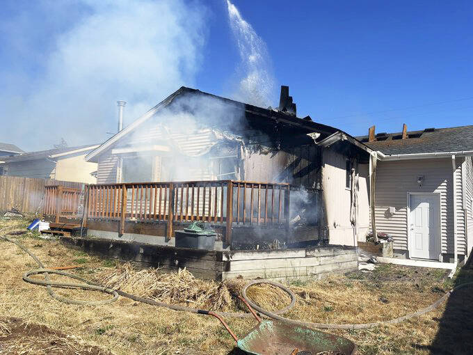 Fire struck a Kent home Sunday, Aug. 4 in the 22800 block of 106th Place SE. COURTESY PHOTO, Puget Sound Fire
