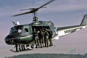 The helicopter unit of the King County Sheriffs Office is referred to as Guardian 1. Photo courtesy of King County Sheriffs Office.