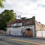 Demolition has begun on the Auburn Avenue Theater, with the main marquee among the things coming down first. Courtesy photo