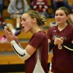 Kaylee Futch shows some emotion after a big point for Kentlake. Ben Ray / The Reporter