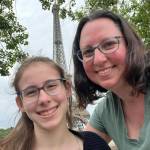 Jennifer Hardy was able to bring her oldest daughter, Talya, with her on an escort trip in Europe, including Paris, France. Courtesy photo.