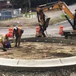 Crews work in October on one of the new Reith Road roundabouts in Kent. COURTESY PHOTO, City of Kent