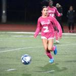 Natalia Krall-Cruz looks for a teammate to pass to against Tahoma.