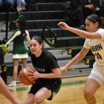 Tyanna Sims drives to the basket against Auburn in the loss. Ben Ray / The Reporter