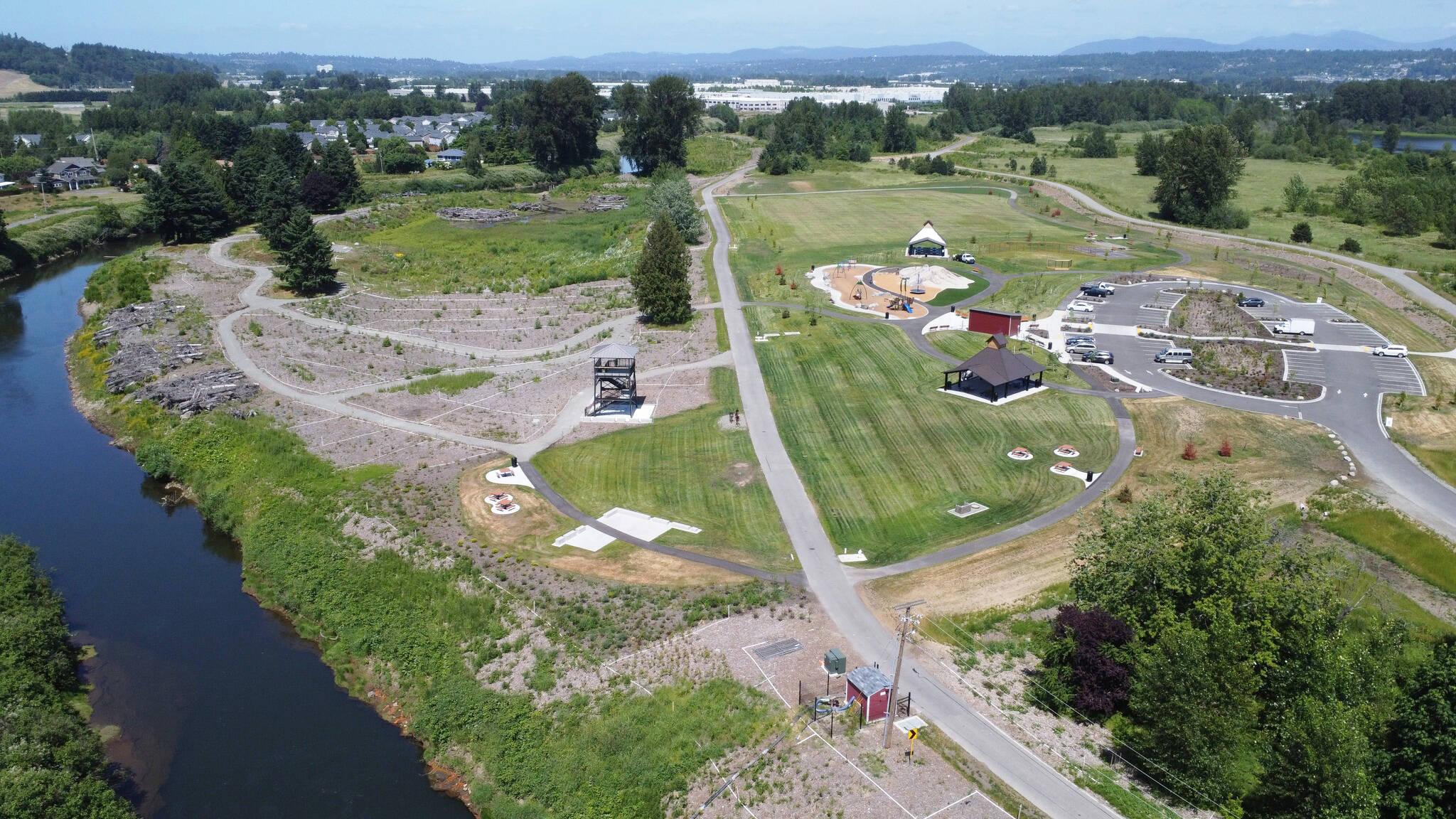 The Lower Russell Levee in Kent and the citys Van Dorens Landing Park. COURTESY PHOTO, King County