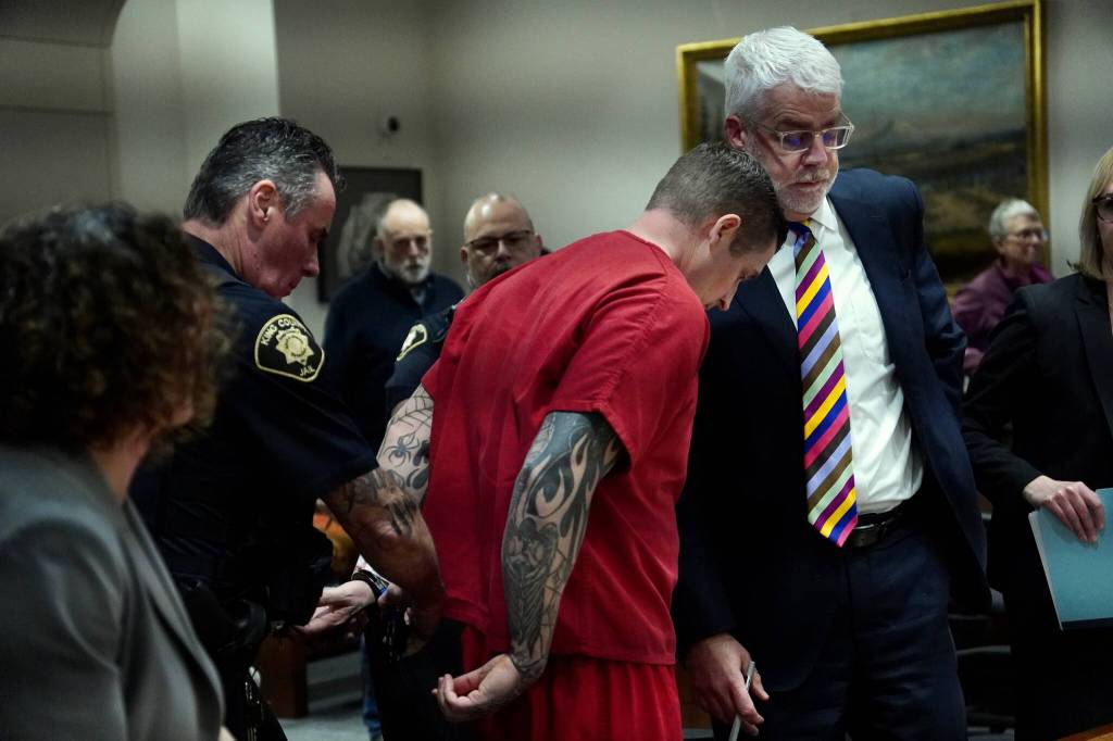 Jeffrey Nelson being taken back to jail after the judge ruled Dec. 20 there will be no new trial or judge recusal. Photo by Joshua Solorzano/Auburn Reporter