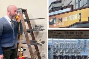 The Downtown Issaquah Association (DIA) showcases the history of telecommunications at the historic Shell Gas Stationan ideal complement to Village Theatres production of Dial M for Murder.