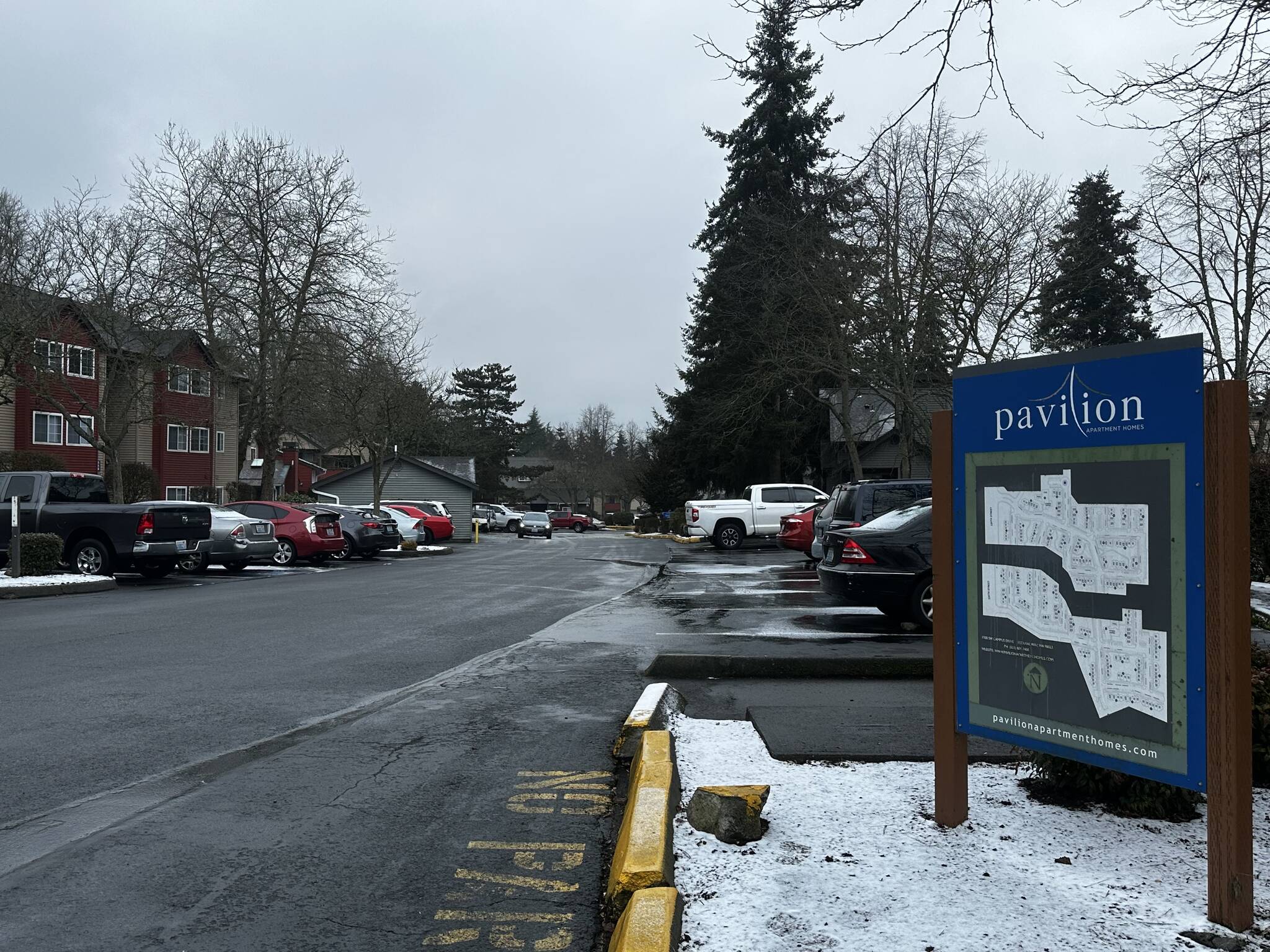 The Pavilion Apartments near the entrance. Photo by Joshua Solorzano/Sound Publishing