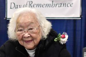 Charlene Honda at the Day of Remembrance on Feb. 8, 2025, at the Washington State Fairgrounds. Photo by Bruce Honda
