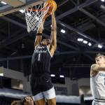 Kentwoods Corey Tita scores the winning shot at an accesso ShoWare Center game earlier this season. COURTESY PHOTO, Robby Mullikin