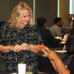Kent Mayor Dana Ralph prior to her speech March 6 at the Kent Chamber of Commerce luncheon at Green River College Kent Station. STEVE HUNTER, Kent Reporter