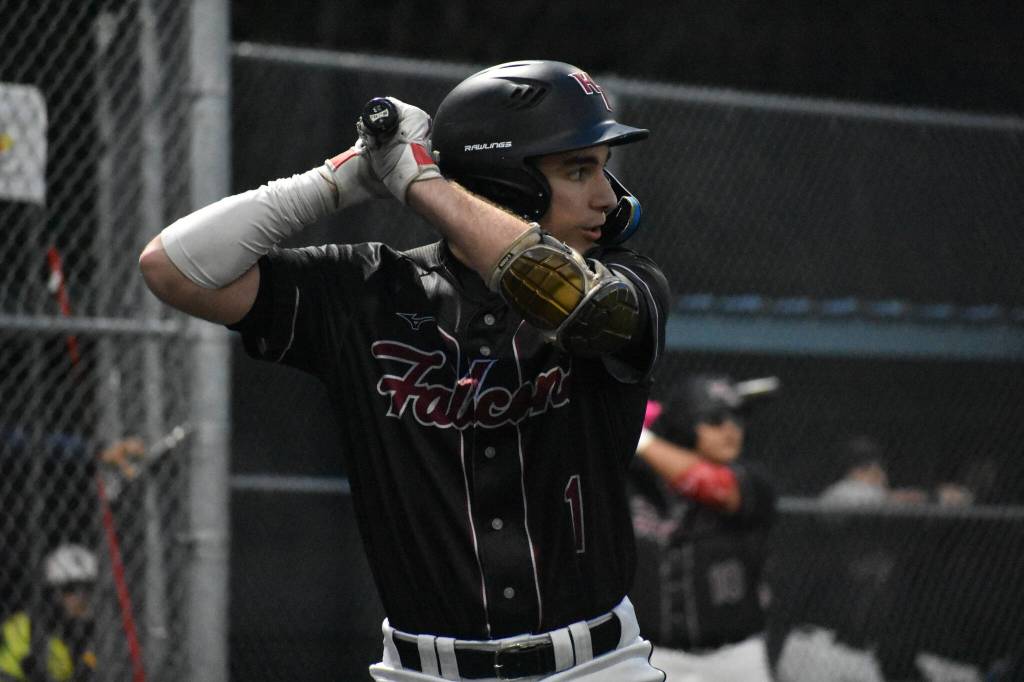 Christopher Moore eyes down the Kentridge pitcher. Ben Ray / The Reporter
