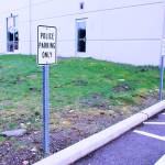 Connections Health Solutions explained that in their proposal, like that of Recovery Innovations before them, a specified first responder entrance would provide an efficient and effective warm handoff to help first responders get back to patrol quickly. Signage is already up at the empty facility for this function as can be seen here. Photo by Keelin Everly-Lang/Sound Publishing