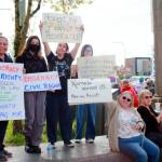 Many ages and causes were represented at the demonstration on Saturday, but what everyone had in common was a desire to speak out for their values. Photo by Keelin Everly-Lang / Sound Publishing