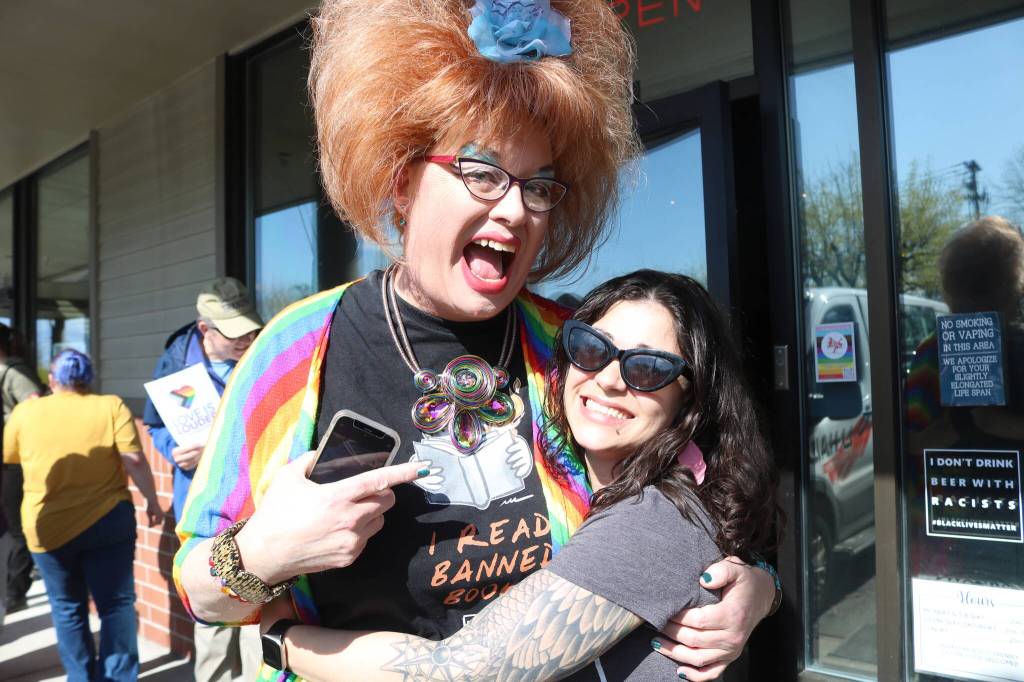 Photos by Bailey Jo Josie/Sound Publishing
Sylvia OStayformore hugs Renton City Councilmember Carmen Rivera.
