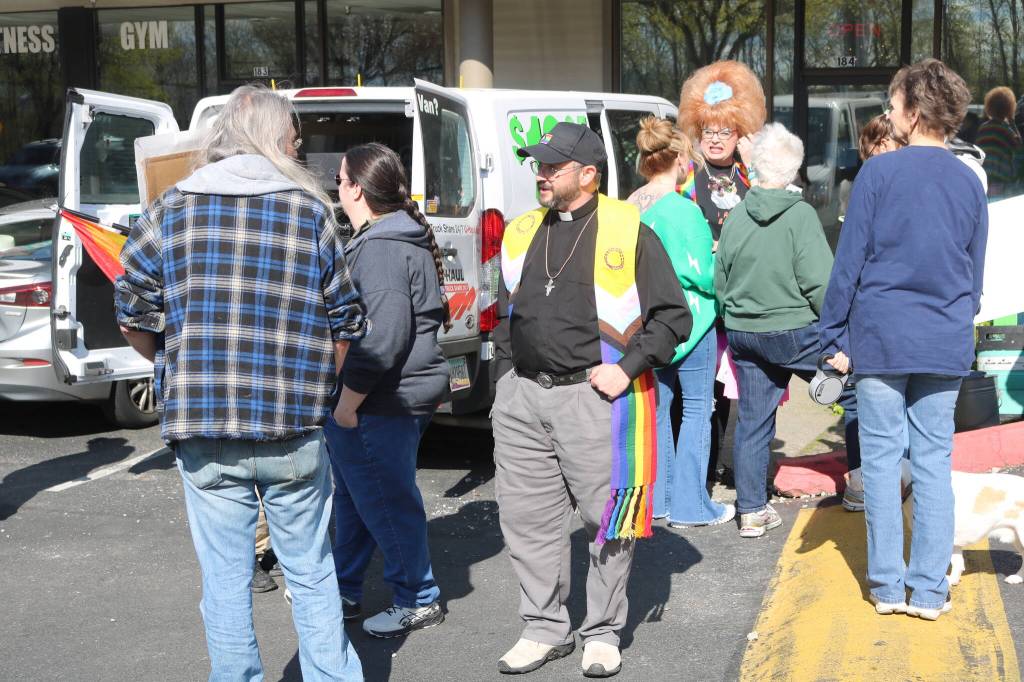 Local religious leaders were part of the crowd in support of Drag Queen Story Time. Photo by Bailey Jo Josie/Sound Publishing.