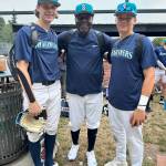 Kort Baker, Joe Townsend and Kyler Herwick during the commissioners cup in 2023. Photo from Joe Baker.