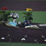 Townsend always wore a skullcap as a base coach and was honored on the mound. Ben Ray / The Mirror