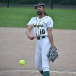 Jozi Thompson pitching against Interlake. Ben Ray / The Reporter
