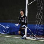 Joey Villanueva exuberant after making a save in the penalty shootout. Ben Ray / The Reporter