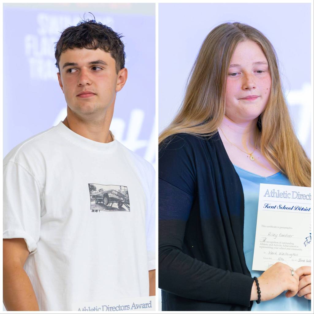 Sam Doma (left) and Riley Gardner (right) named Athletes of the Year. Photo provided by Robby Mullikin