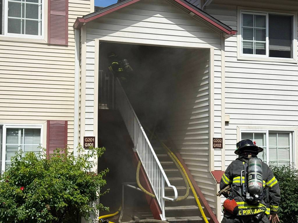 Firefighters respond to a Kent apartment fire June 10 in the 22400 block of 88th Avenue S. COURTESY PHOTO, Puget Sound Fire