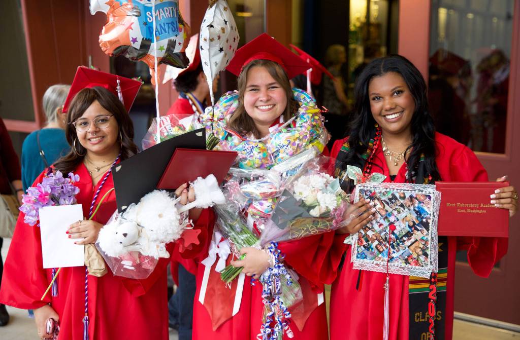 It was a celebration for graduates at the Kent Laboratory Academy ceremony June 13 at Kent-Meridian High School. COURTESY PHOTO, Kent School District