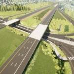 A rendering of the SR18 diverging diamond interchange upon completion. Image courtesy of Washington State Department of Transportation