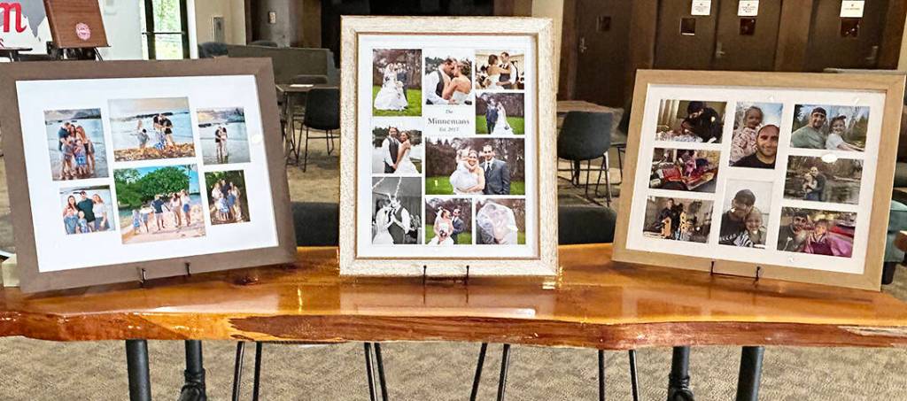 A display of photos of Capt. Brandon Minneman. COURTESY PHOTO, Puget Sound Fire