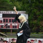 Former Mercer Island High School teacher Chris Twombley at the 2021 graduation ceremony. File photo