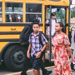 Students arrive for the opening day of school. COURTESY PHOTO, Kent School District